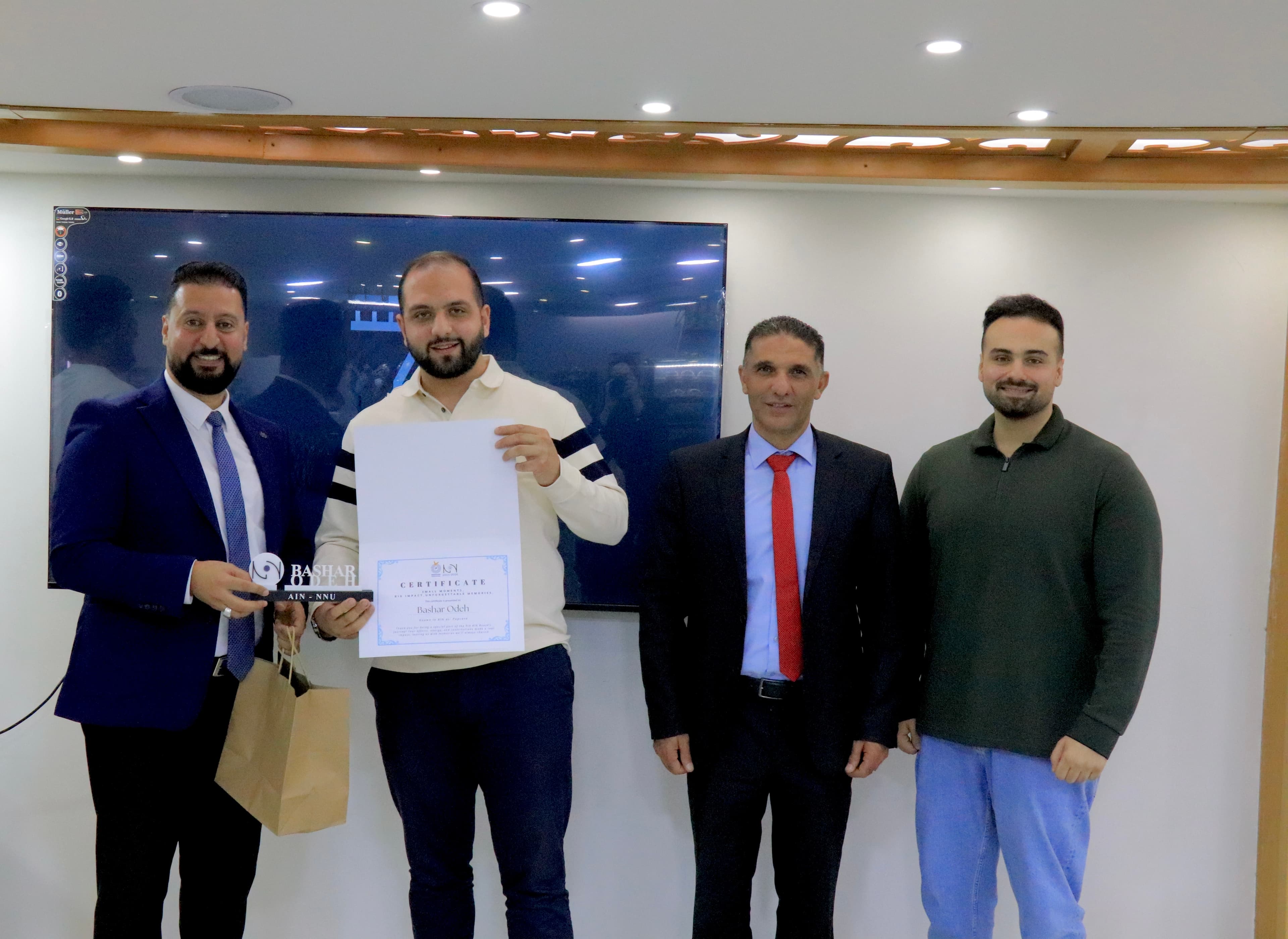 الشبكة العربية للابتكار "عين" في جامعة النجاح الوطنية تكرّم هيئتها الإدارية التاسعة تقديراً لمسيرتها وإنجازاتها
